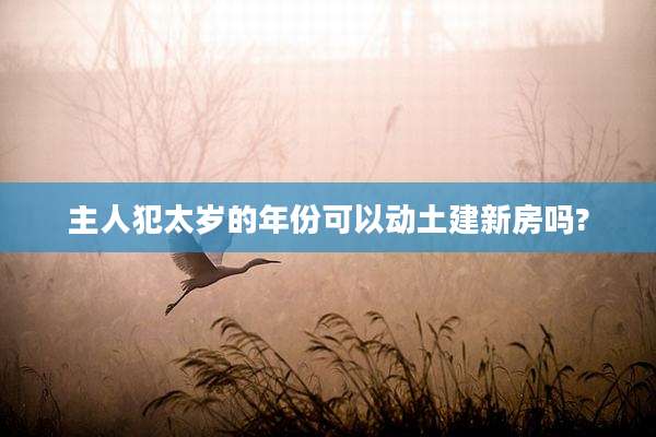 主人犯太岁的年份可以动土建新房吗?