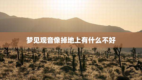 梦见观音像掉地上有什么不好