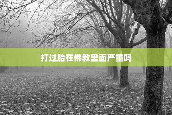 打过胎在佛教里面严重吗