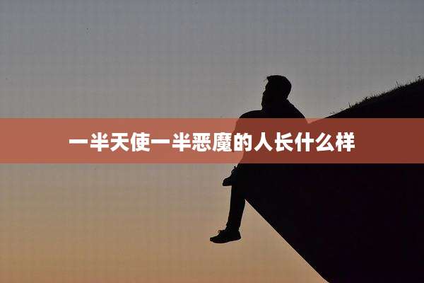 一半天使一半恶魔的人长什么样