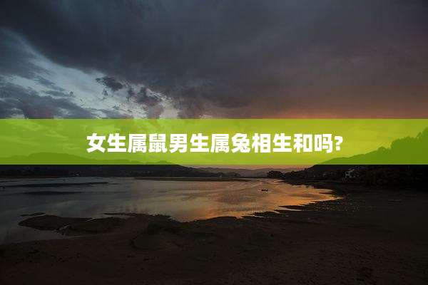 女生属鼠男生属兔相生和吗?
