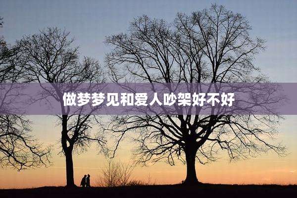 做梦梦见和爱人吵架好不好