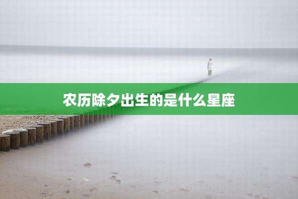 农历除夕出生的是什么星座