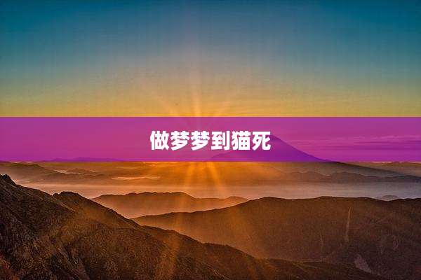 做梦梦到猫死