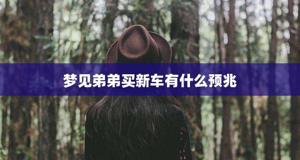 梦见弟弟买新车有什么预兆