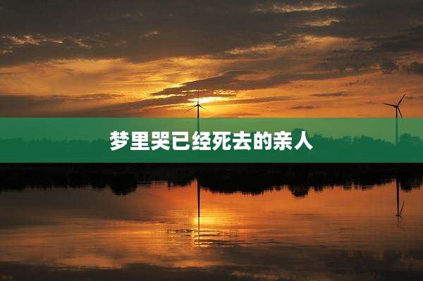 梦里哭已经死去的亲人