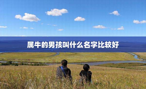 属牛的男孩叫什么名字比较好