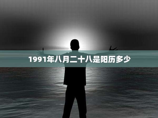 1991年八月二十八是阳历多少