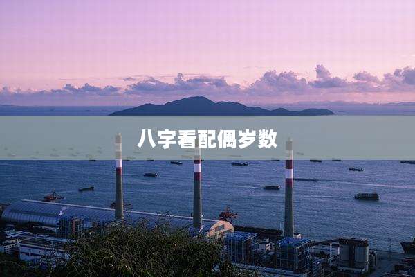 八字看配偶岁数