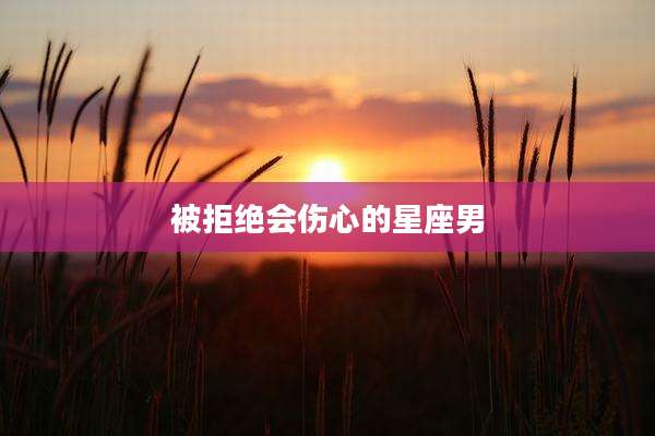 被拒绝会伤心的星座男