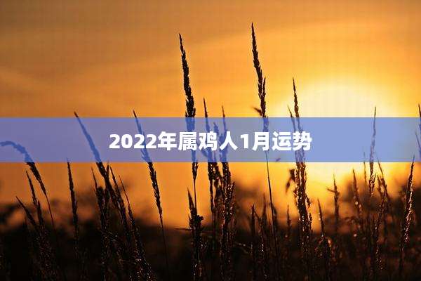 2022年属鸡人1月运势