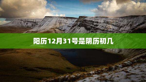 阳历12月31号是阴历初几
