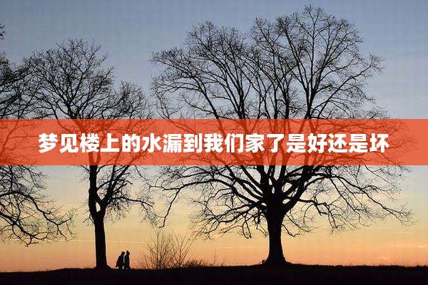 梦见楼上的水漏到我们家了是好还是坏