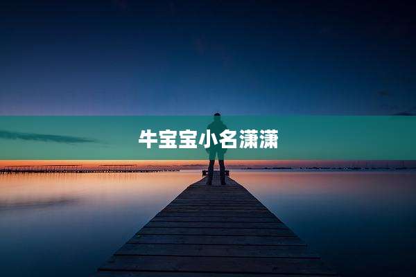 牛宝宝小名潇潇