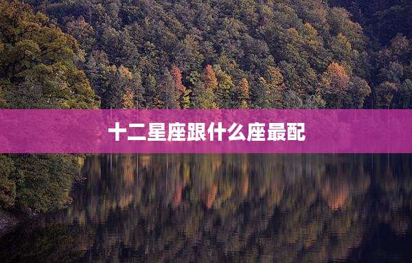 十二星座跟什么座最配