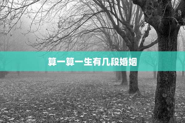 算一算一生有几段婚姻