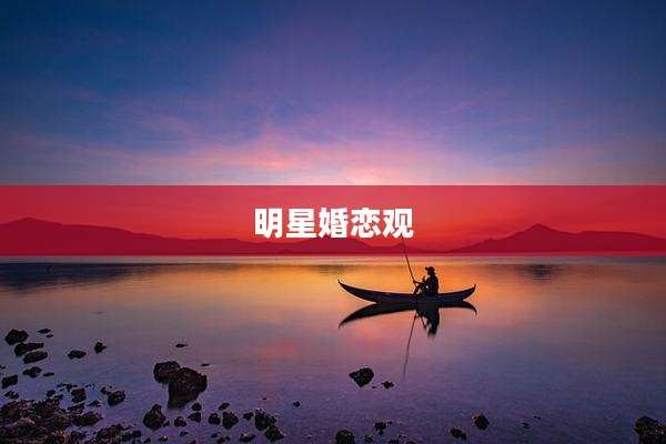 明星婚恋观