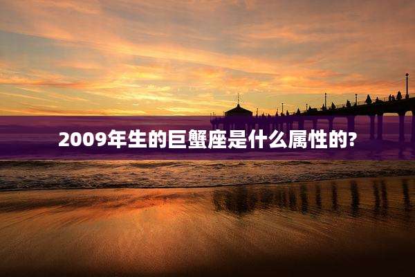 2009年生的巨蟹座是什么属性的?