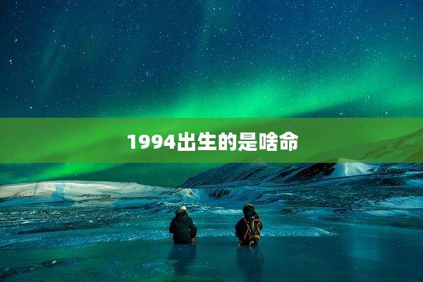1994出生的是啥命