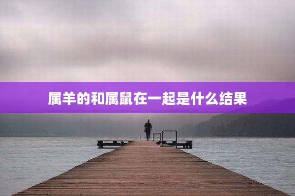属羊的和属鼠在一起是什么结果