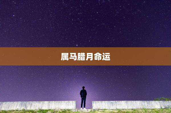 属马腊月命运