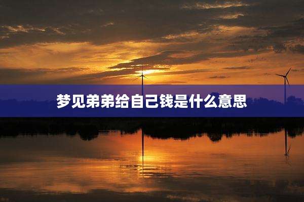 梦见弟弟给自己钱是什么意思