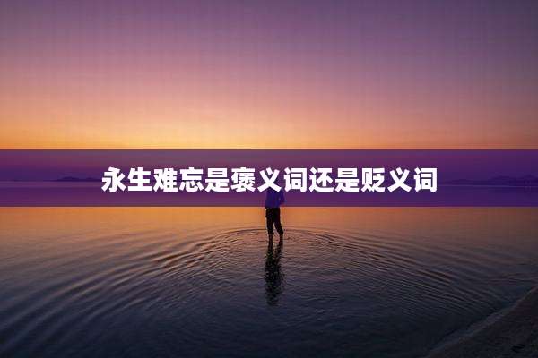 永生难忘是褒义词还是贬义词