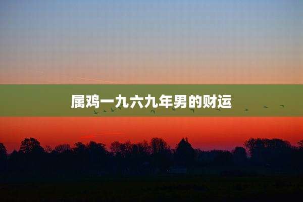 属鸡一九六九年男的财运