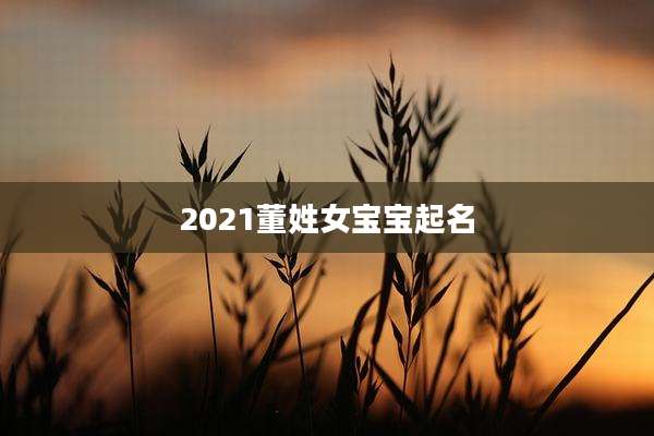 2021董姓女宝宝起名