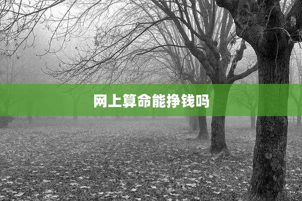 网上算命能挣钱吗