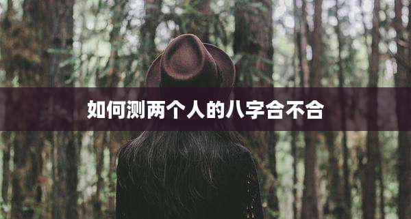 如何测两个人的八字合不合