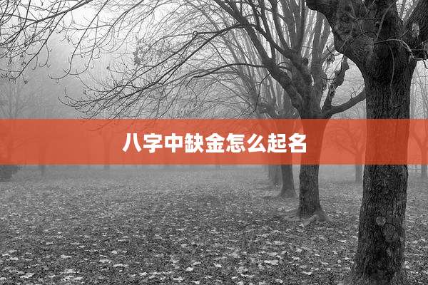 八字中缺金怎么起名
