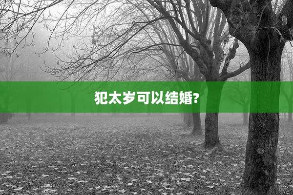 犯太岁可以结婚?