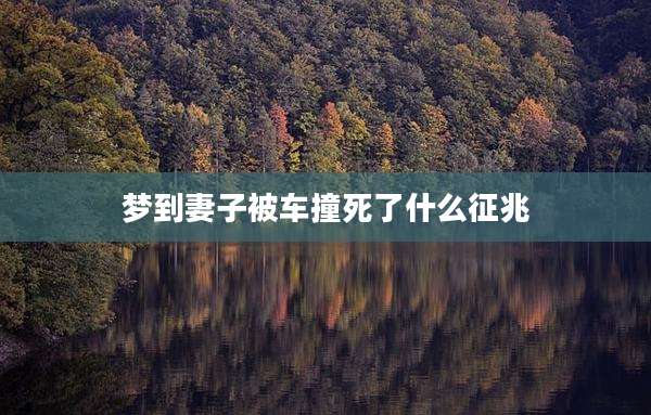 梦到妻子被车撞死了什么征兆
