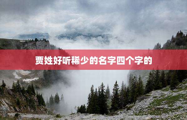 贾姓好听稀少的名字四个字的