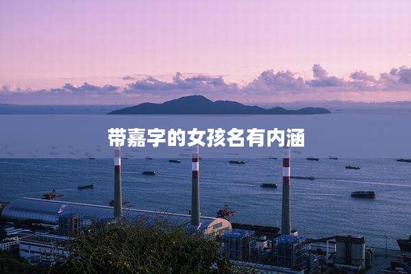 带嘉字的女孩名有内涵