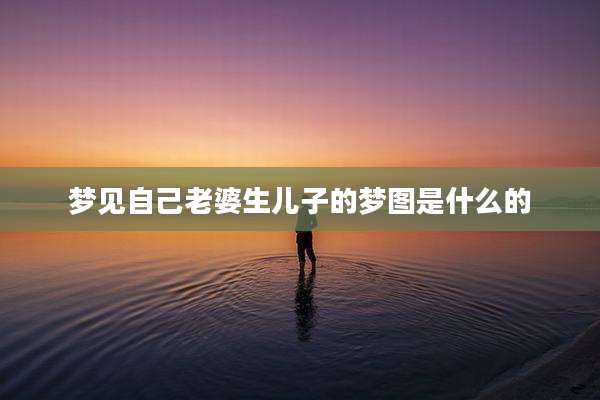 梦见自己老婆生儿子的梦图是什么的