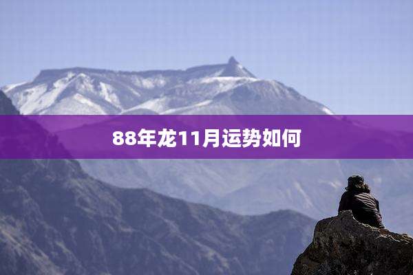 88年龙11月运势如何
