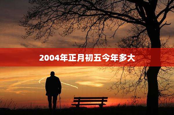 2004年正月初五今年多大