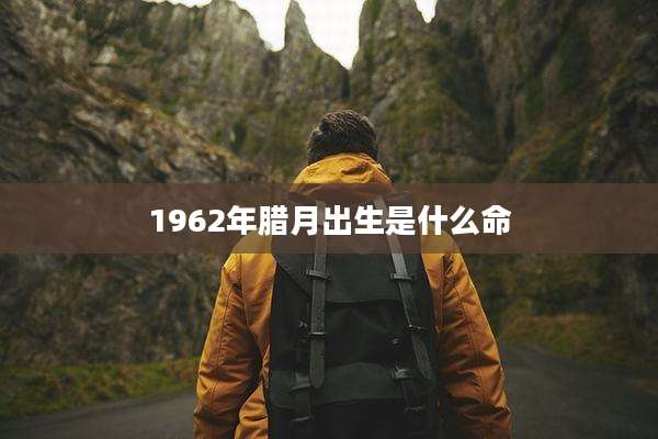 1962年腊月出生是什么命