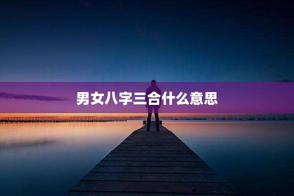 男女八字三合什么意思