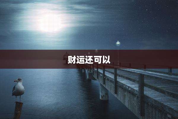 财运还可以