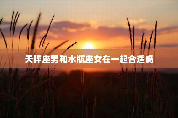 天秤座男和水瓶座女在一起合适吗