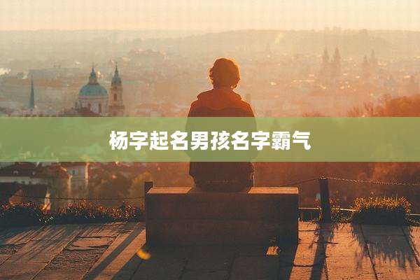 杨字起名男孩名字霸气