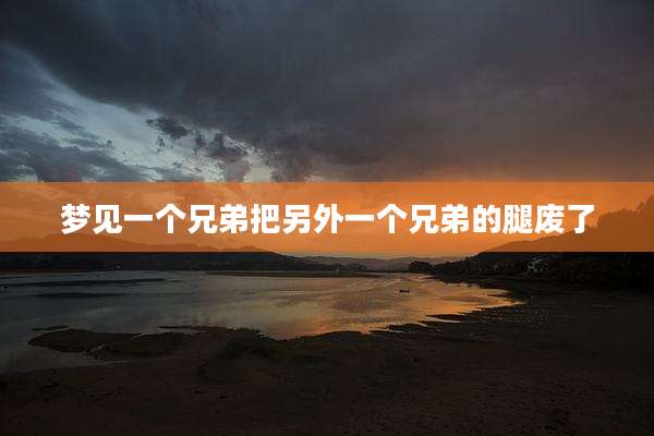 梦见一个兄弟把另外一个兄弟的腿废了