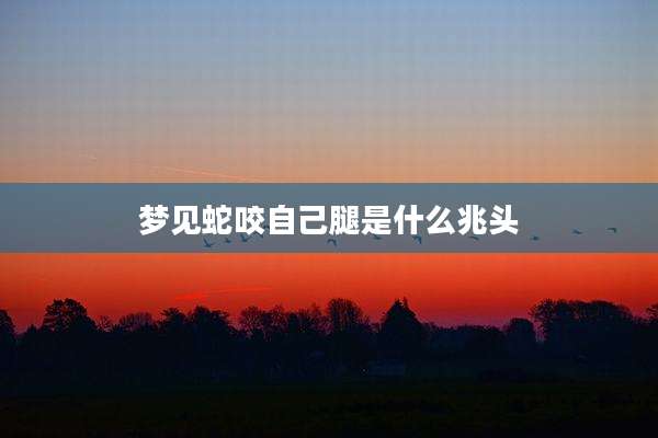 梦见蛇咬自己腿是什么兆头