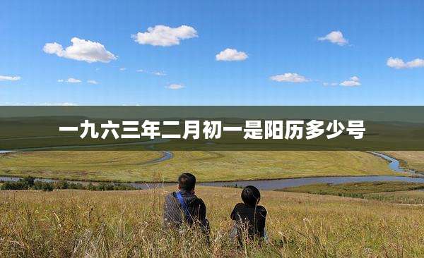 一九六三年二月初一是阳历多少号