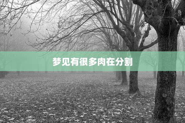 梦见有很多肉在分割