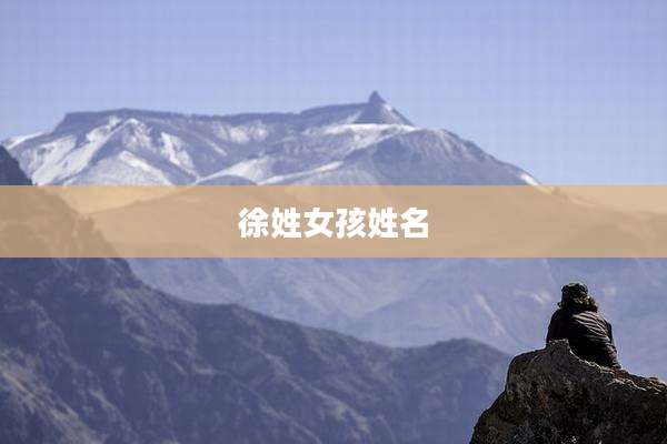 徐姓女孩姓名
