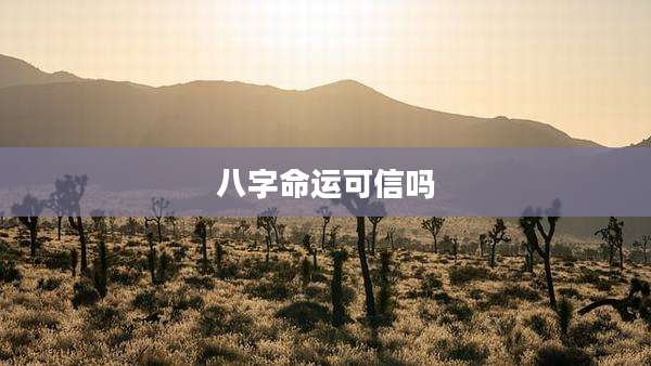 八字命运可信吗